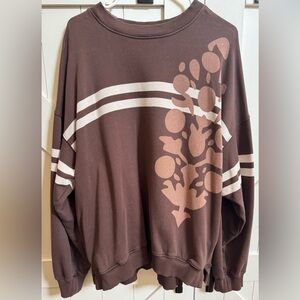 Free People Movement Star Buti Logo Pulllover Sweatshirt Size Medium